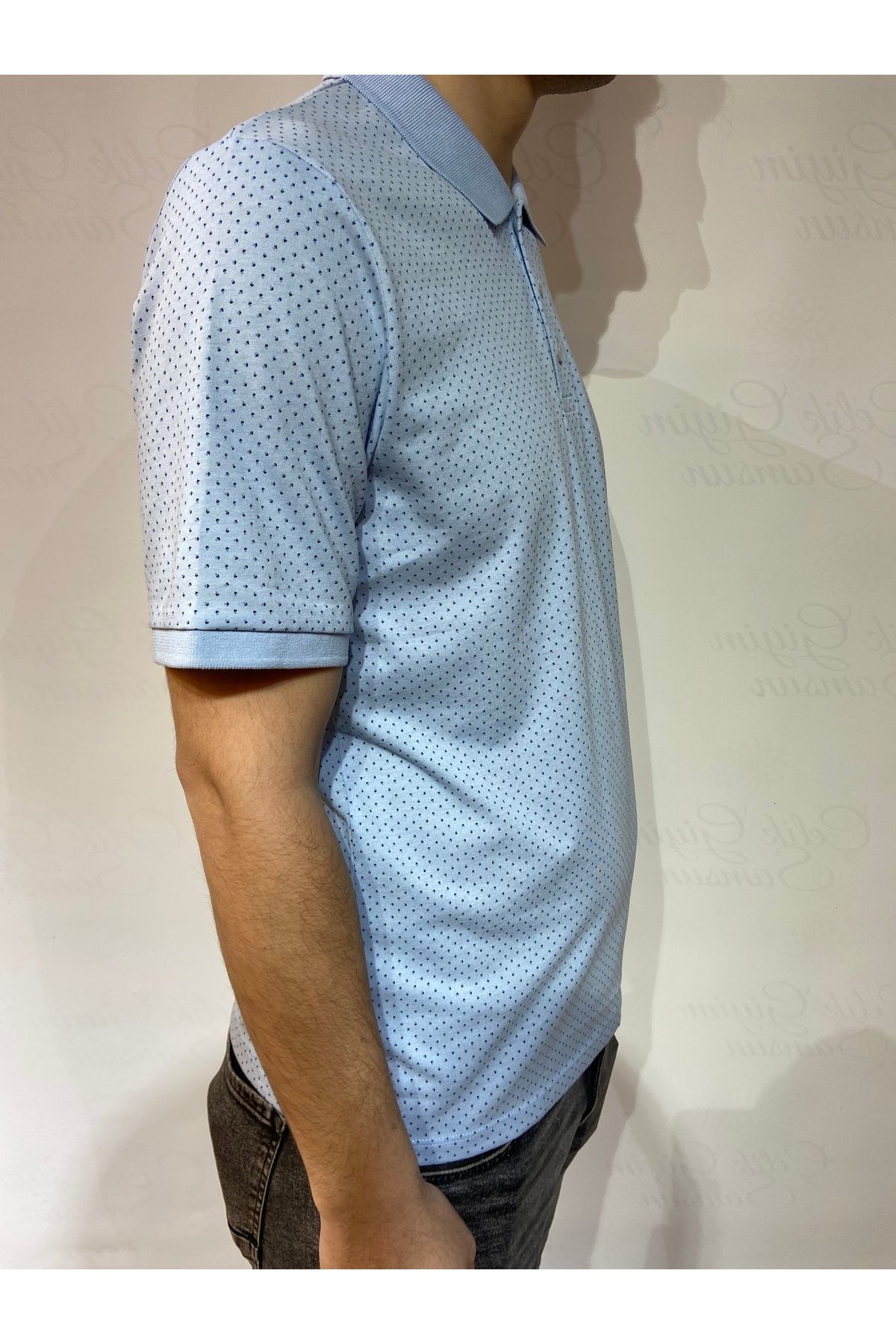 تی شرت یقه پولو آبی مردانه YAKA AOP POLO SS Jack Jones Jack & Jones