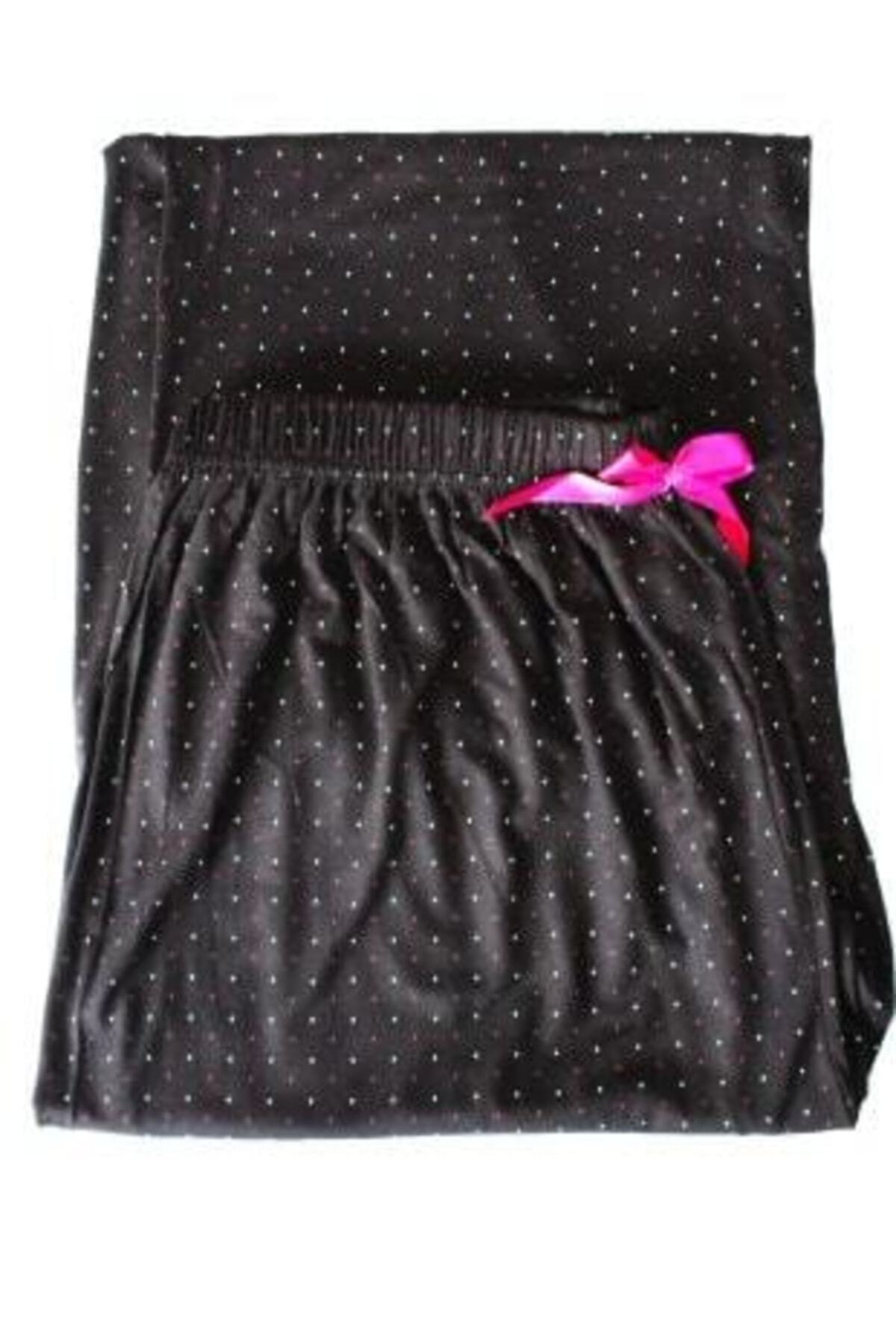 Made By me Büyük Beden Pijama Altı Modal Kumaş Modern Kaliteli Estetik Puantiyeli Siyah