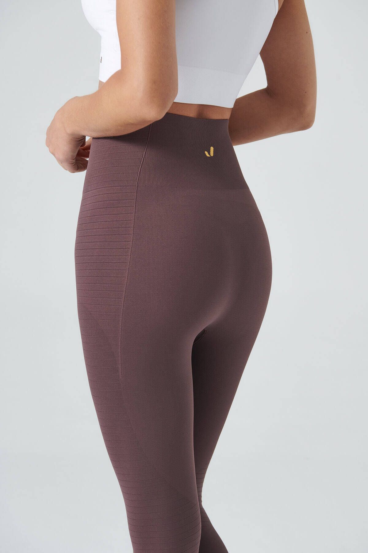 Jerf Gela High Waist, Flexible and Lifting Sports Tights Natural Brown -  Trendyol