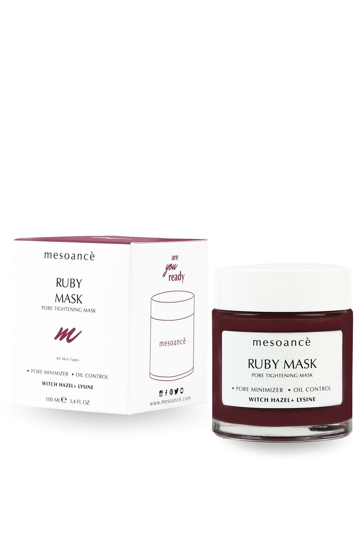 Mesoance-Ruby Pore Mask - 100 ml Pore Firming and Repairing Glycolic Acid Mask 1