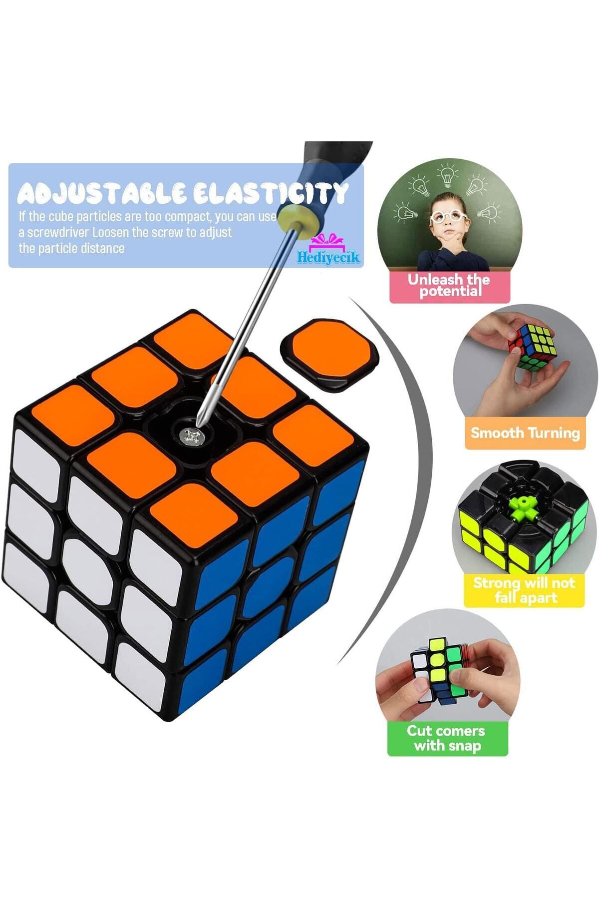hediyecik-Intelligence Cube Set 2X2,3X3,Pyramid,Skewb,Megaminx Speed Cube Set 2