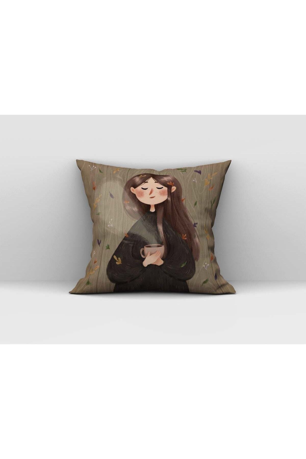 Velvet Textured Double Face Dreaming Girl Series 02 Pillowcase 506