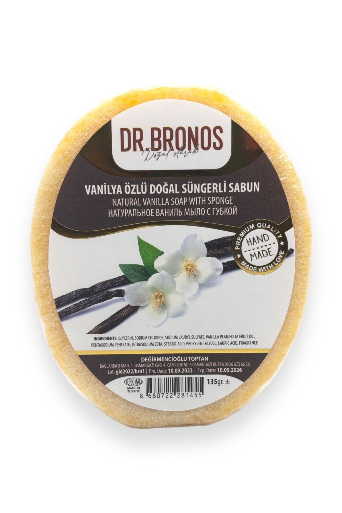 Dr. Bronos-صابون إسفنجي طبيعي بخلاصة الفانيليا 2
