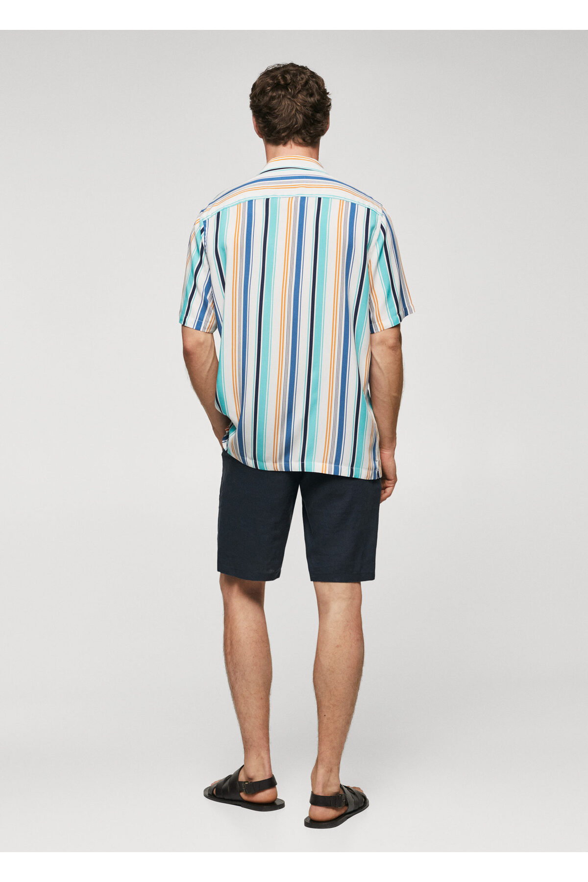 پیراهن مردانه رنگارنگ منگوMANGO Man | 47047838 اورجینال - تصویر 8