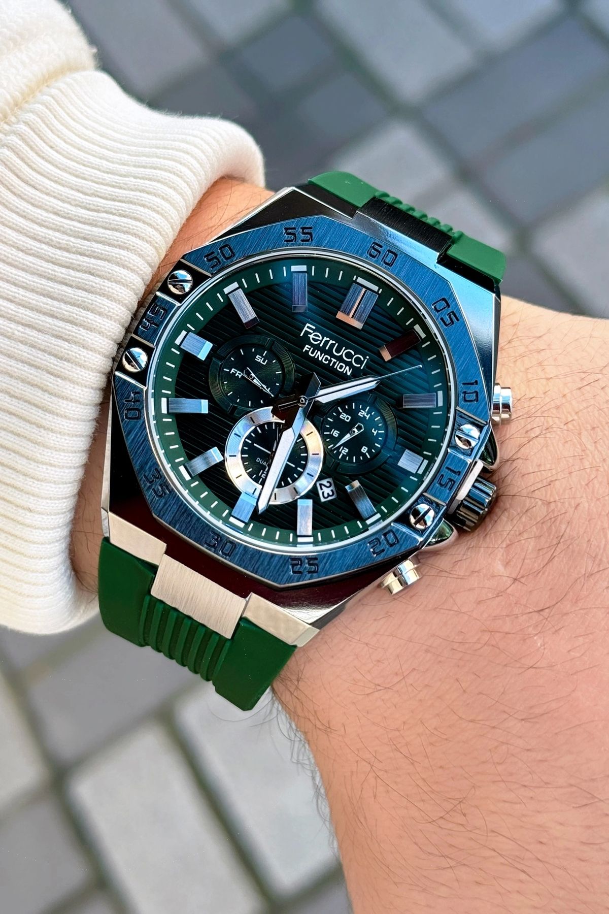 Ferrucci-Function FCF.03256FS.03 Silicone Cord Men's Wristwatch 5