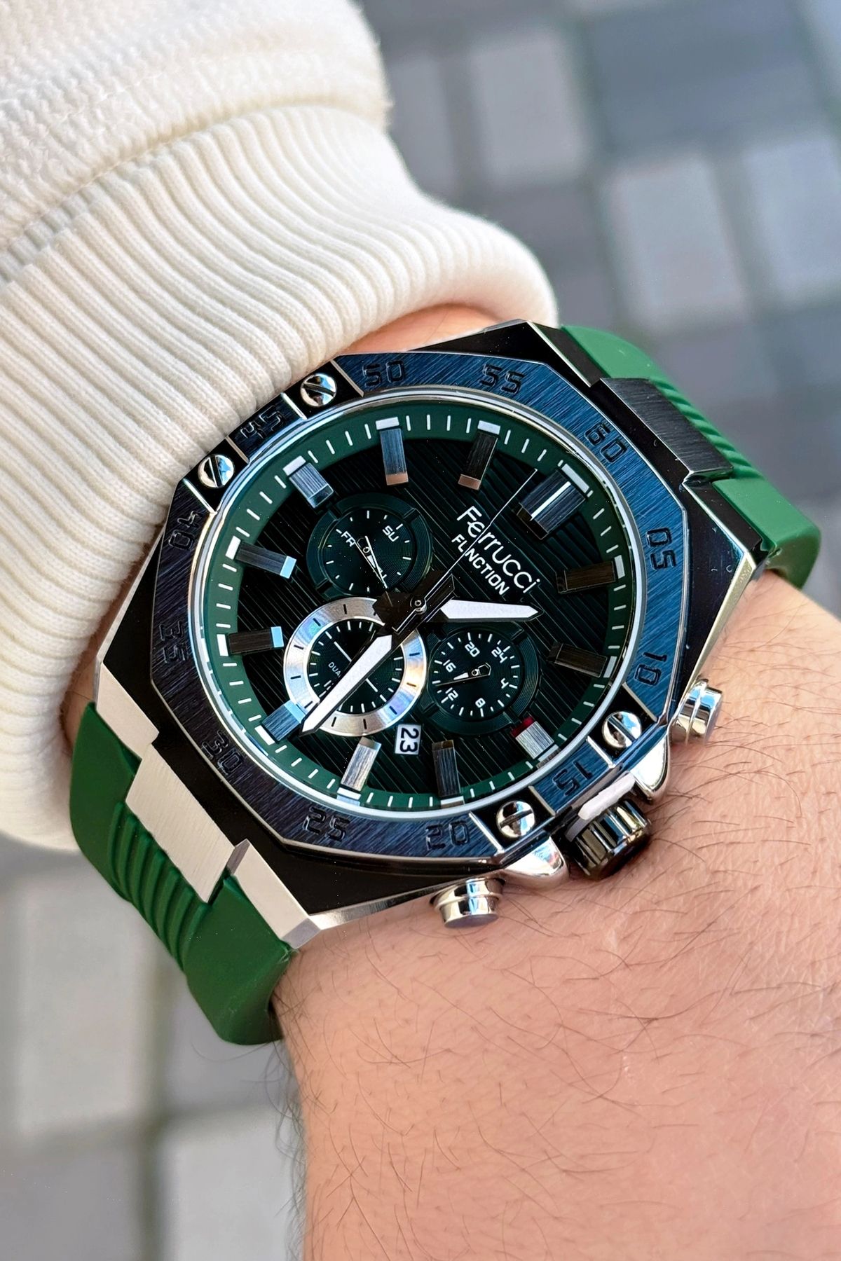 Ferrucci-Function FCF.03256FS.03 Silicone Cord Men's Wristwatch 3