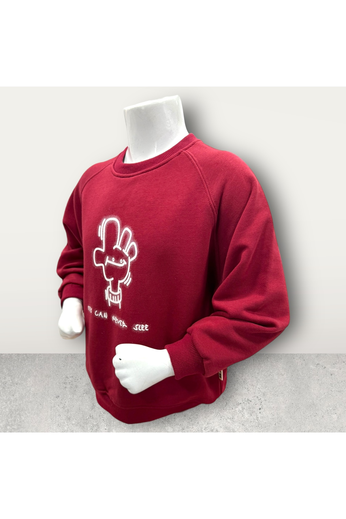 سویشرت پسرانه بورگوندی İvven's | Jan-90 اورجینال - تصویر 3