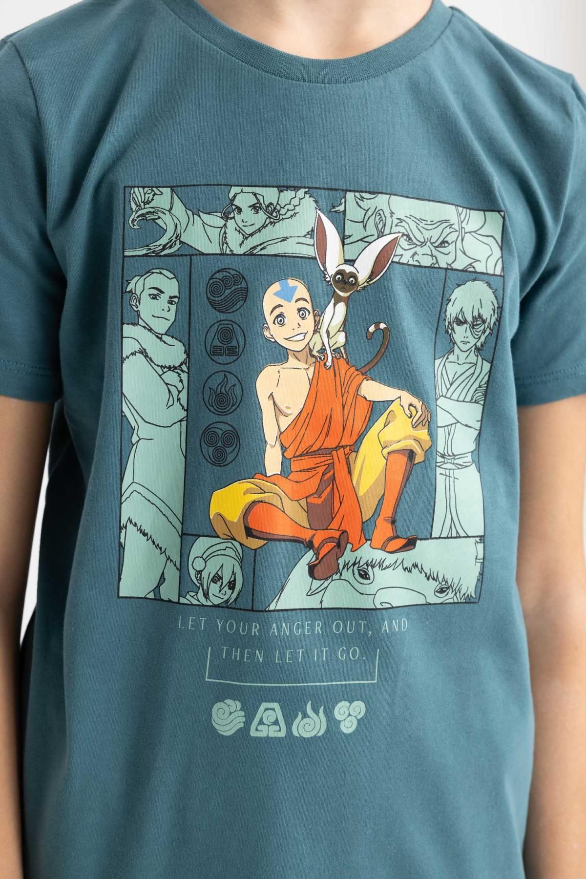 DeFacto-Avatar the Last Airbender Boys Pajamas Set - Short Sleeve, Top and Long Bottom B6215A824Sp 5