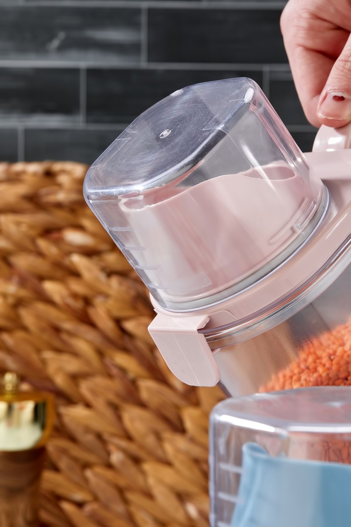 Tugomer-2-Piece Unique 2 Lt Food Storage Container with Gasket - Scale Pulses Container Organizer Jar 7
