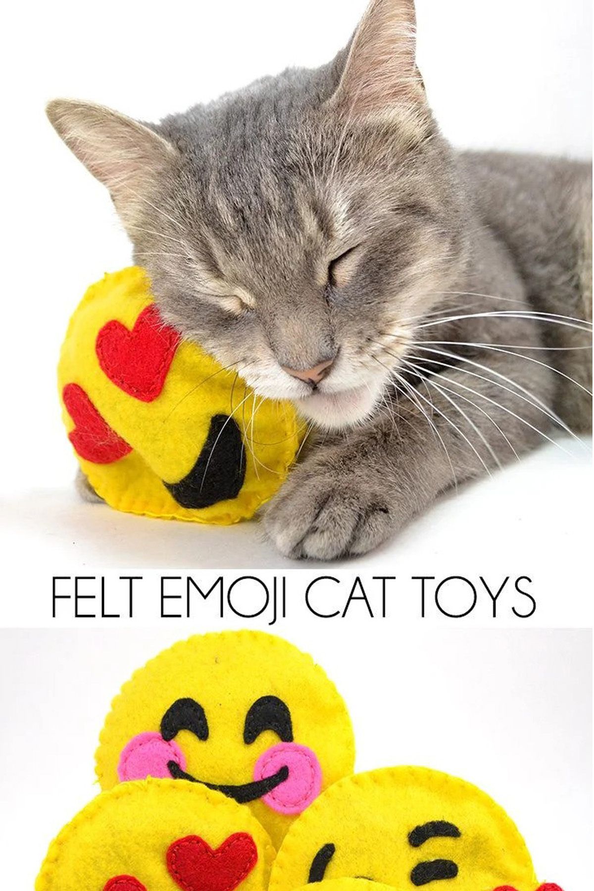 İnşirah Concept-Cat Toy with Cat Mint and Catnip Yellow Emoji Cute Game of Cats Cat Play 2
