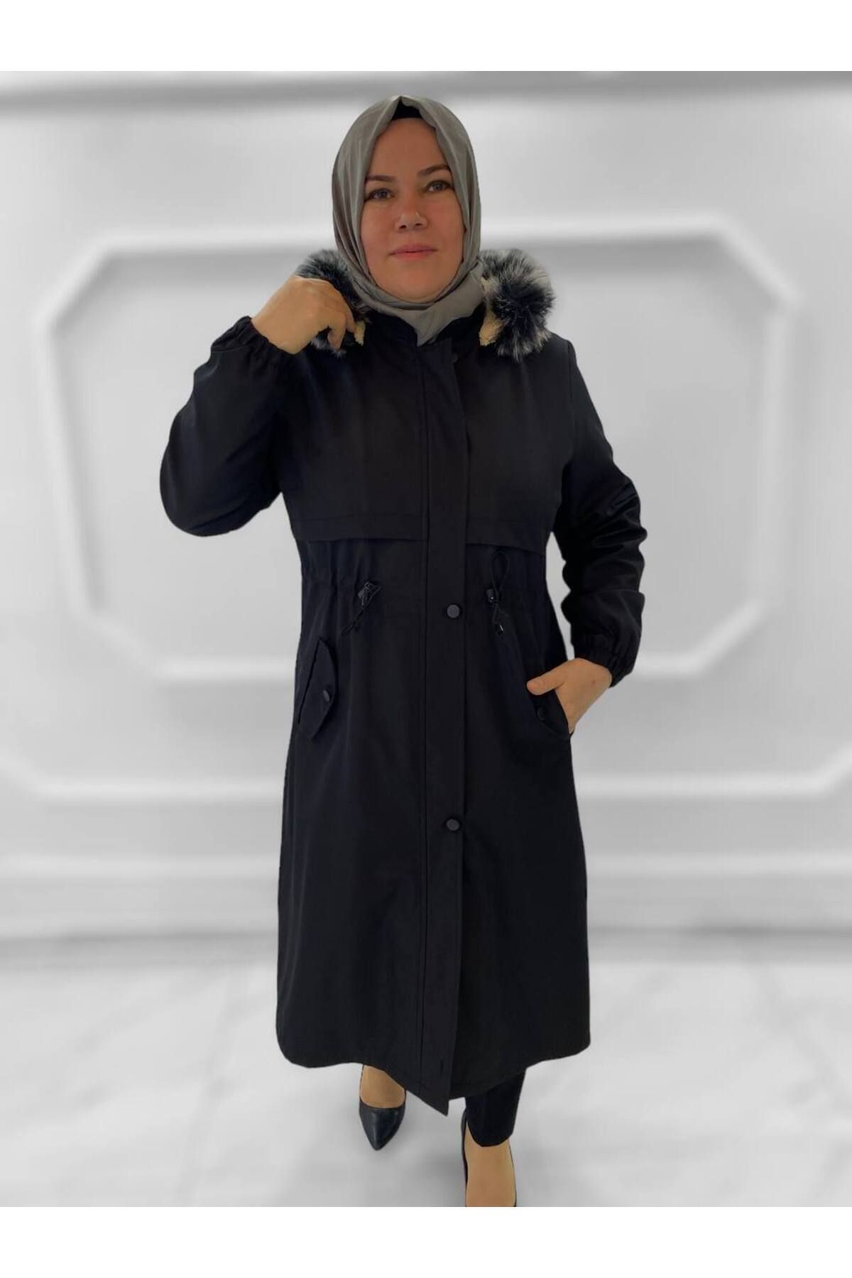 Black fitted winter coat 2025
