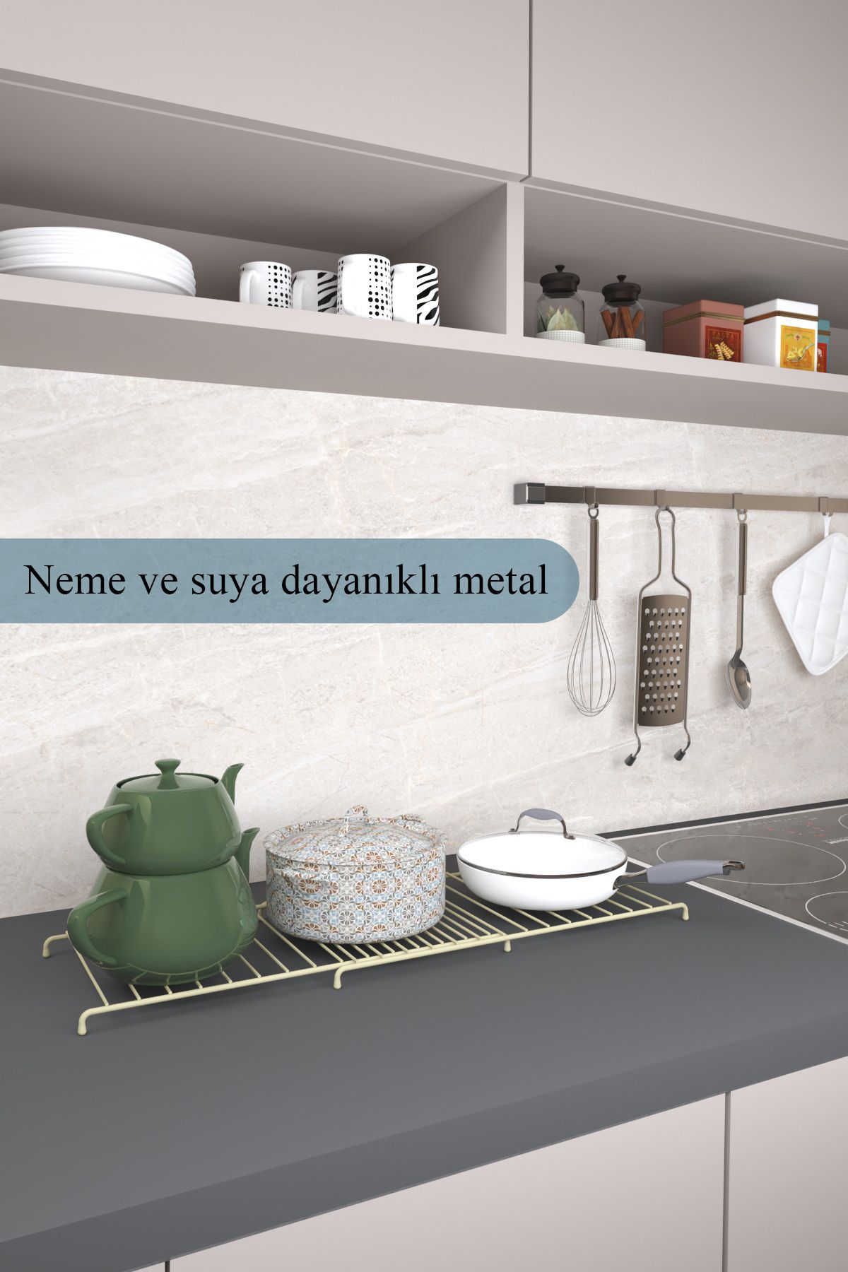 moniev-Expandable Metal Trivet Adjustable 2-Piece Large Size Trivet Countertop Dining Table Trivet 1
