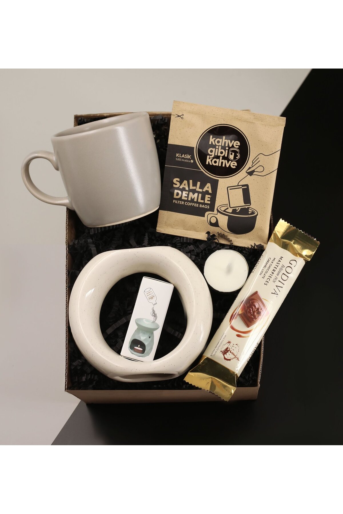 Ring Censer & Censer Scent & Glass & Shake Filter Coffee & Godiva Chocolate Gift Set