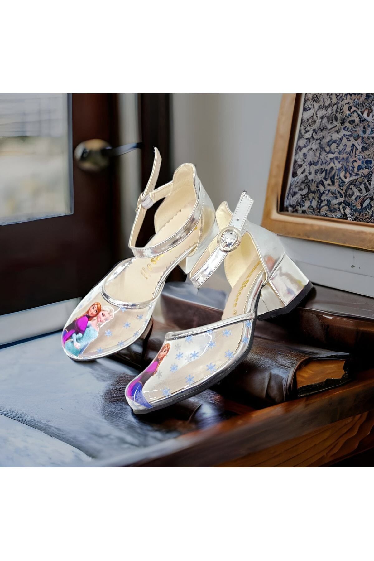 PAT K BEBE Elsa Figured Heeled Transparent Girls Shoes Trendyol