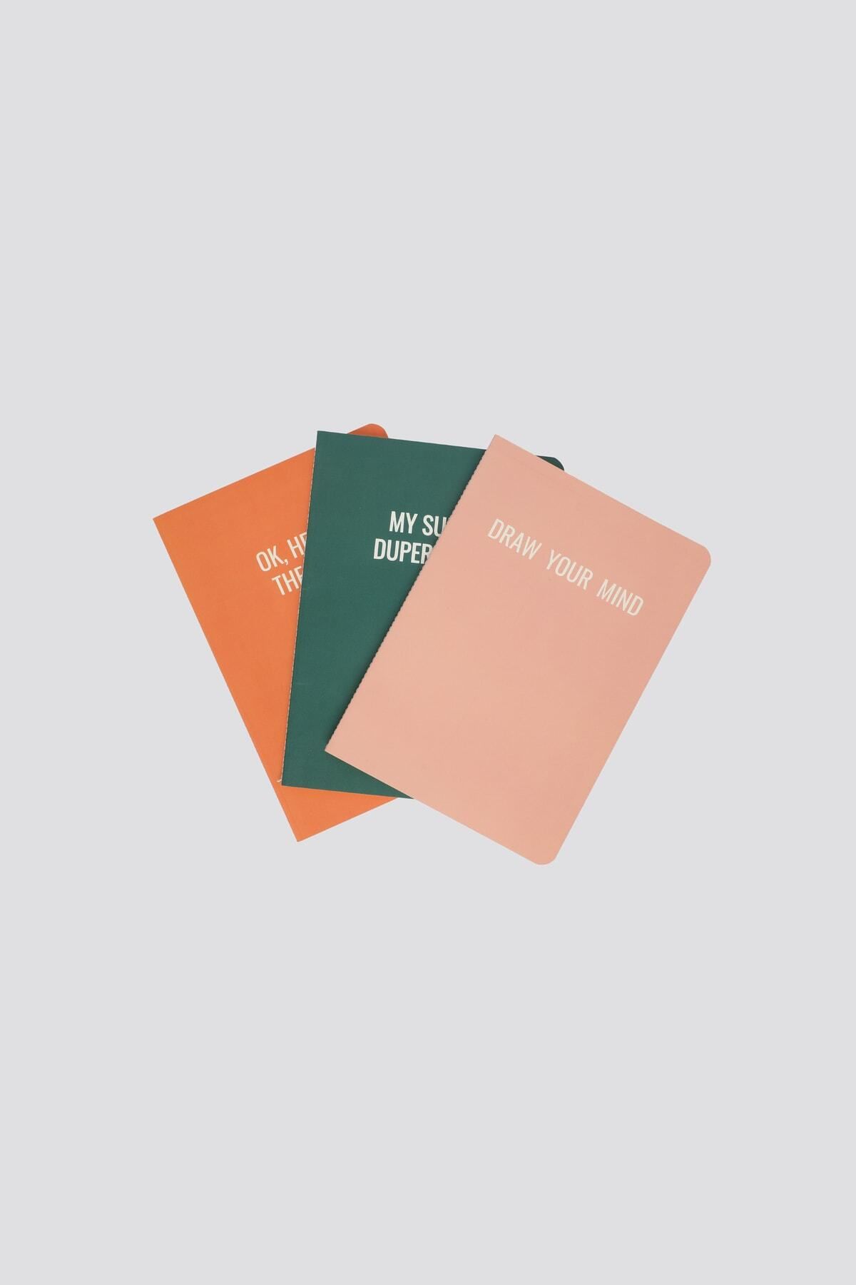 gentry-A5 Slogan Detailed Unlined Notebook Set (PACK OF 3)| Design Notebook| 88 Sheets 5