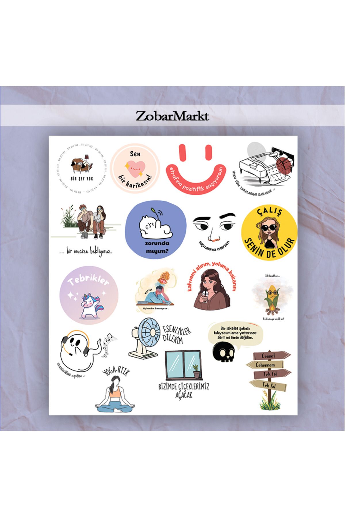 ZobarMarkt Set De Autocolante Pentru Laptop - One Size