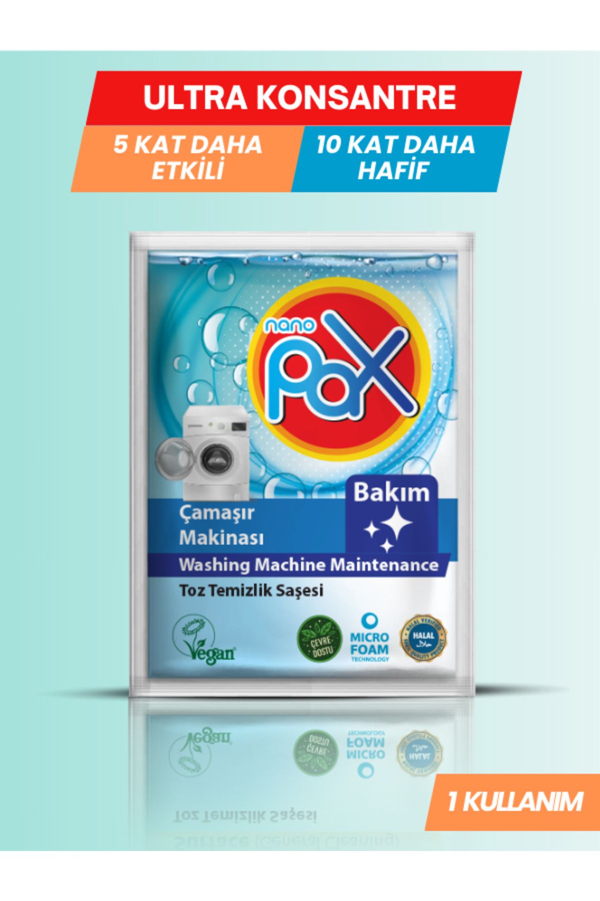 NanoPax Ultra Konsantre Çamaşır Makinesi Kazan Temizleme Ve Bakım Tozu