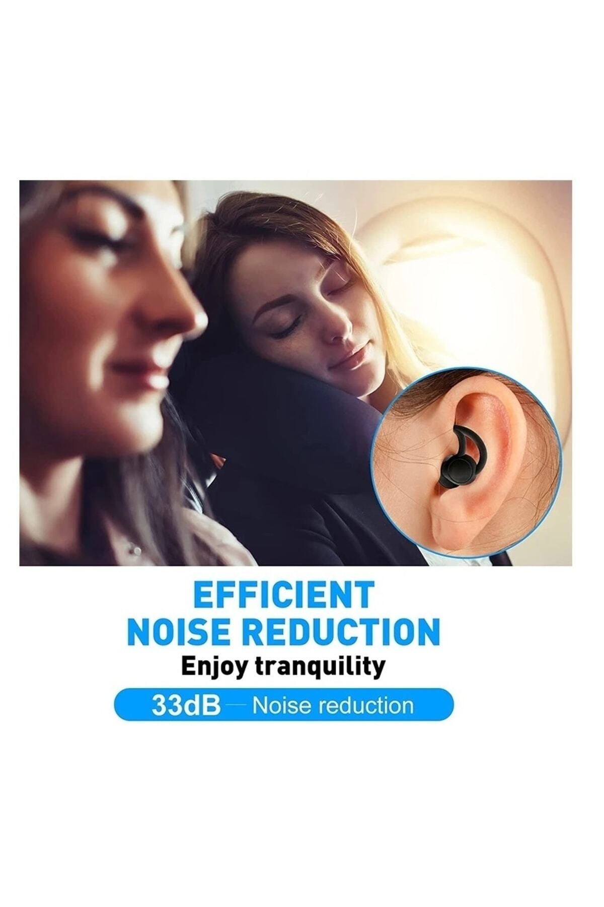 Bakio-1 Pair of 3 Layer 100% Silicone Sleeping and Snoring Earplugs 1