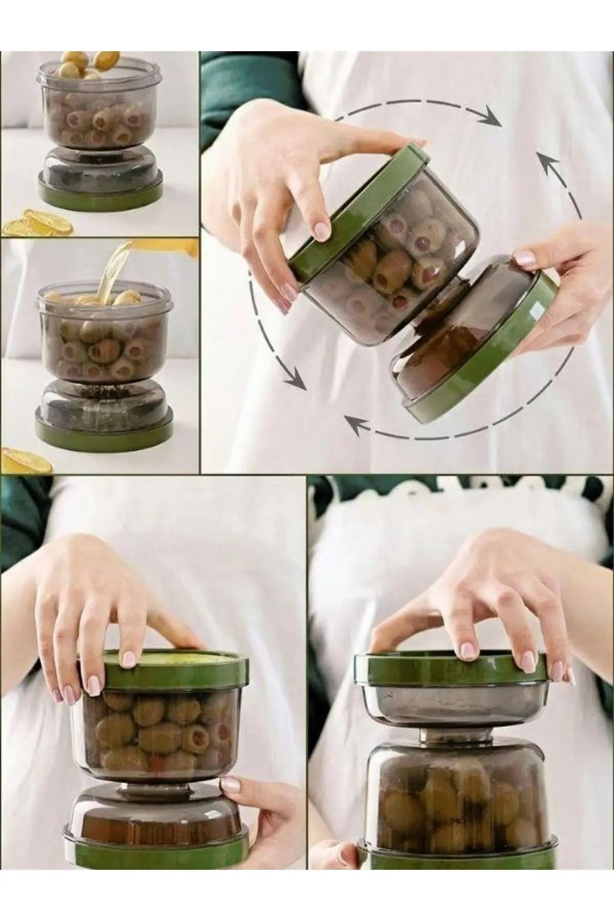 DEVALİFE-DEVALIFE Hourglass Olive and Pickled Container 2