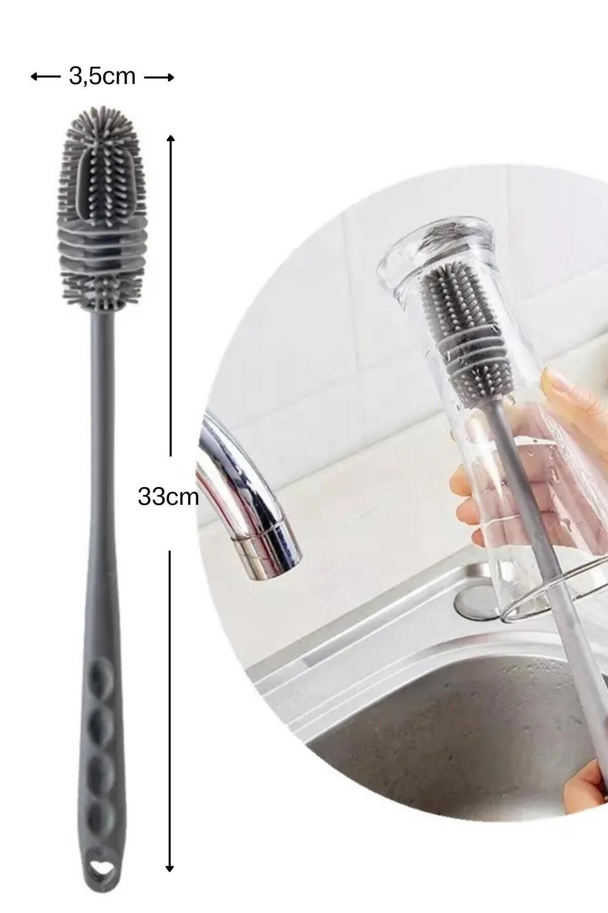 LUCKYPEN TPR Silikon Fırça, Biberon Temizleyici, Matara, Termos Temizleme Fırçası, Şişe Bardak Temizlik Fırça fotoğrafı 2 (önizleme)