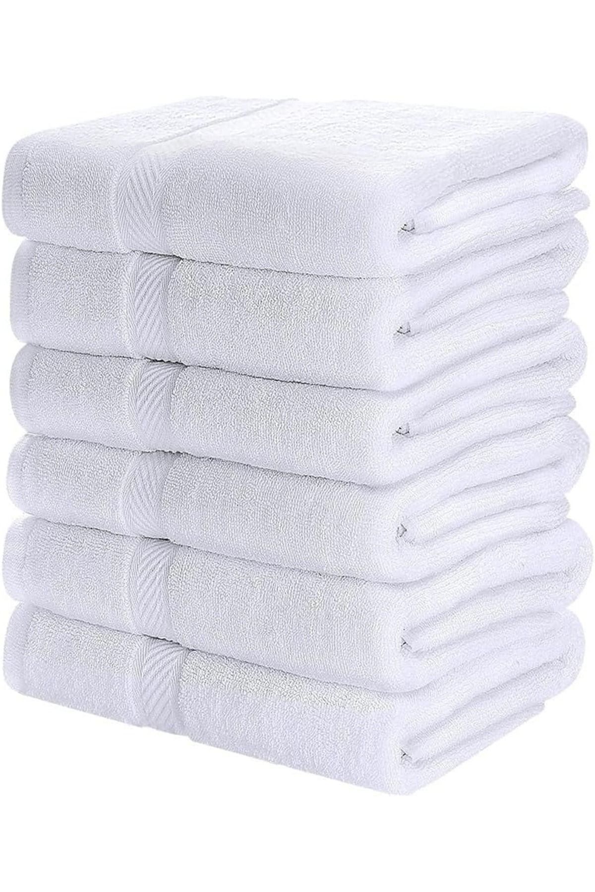 KAYABEY HOME 70x140 100% Bumbac Cu Dungi Albe Prosop De Dus De Baie - 1 Bucata - One Size
