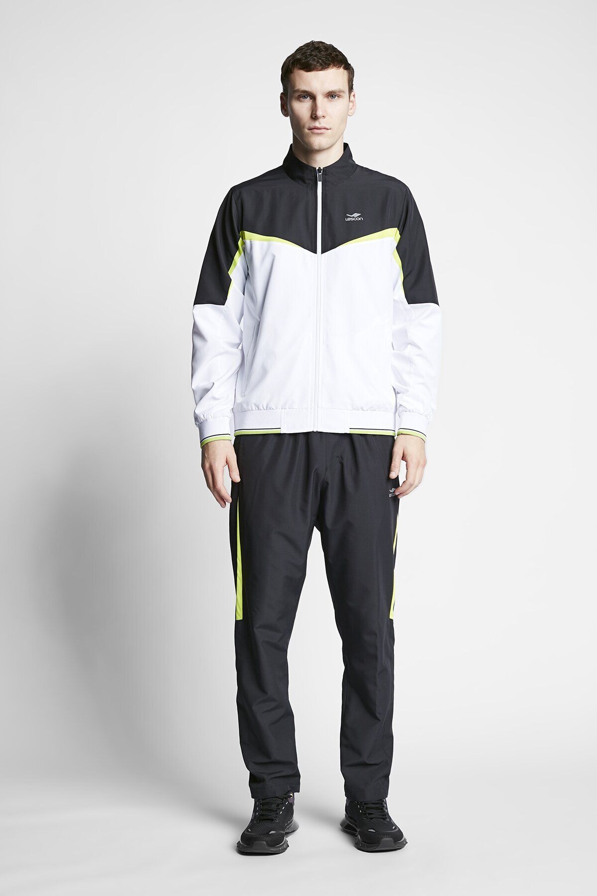 Mens black and white tracksuit outlet