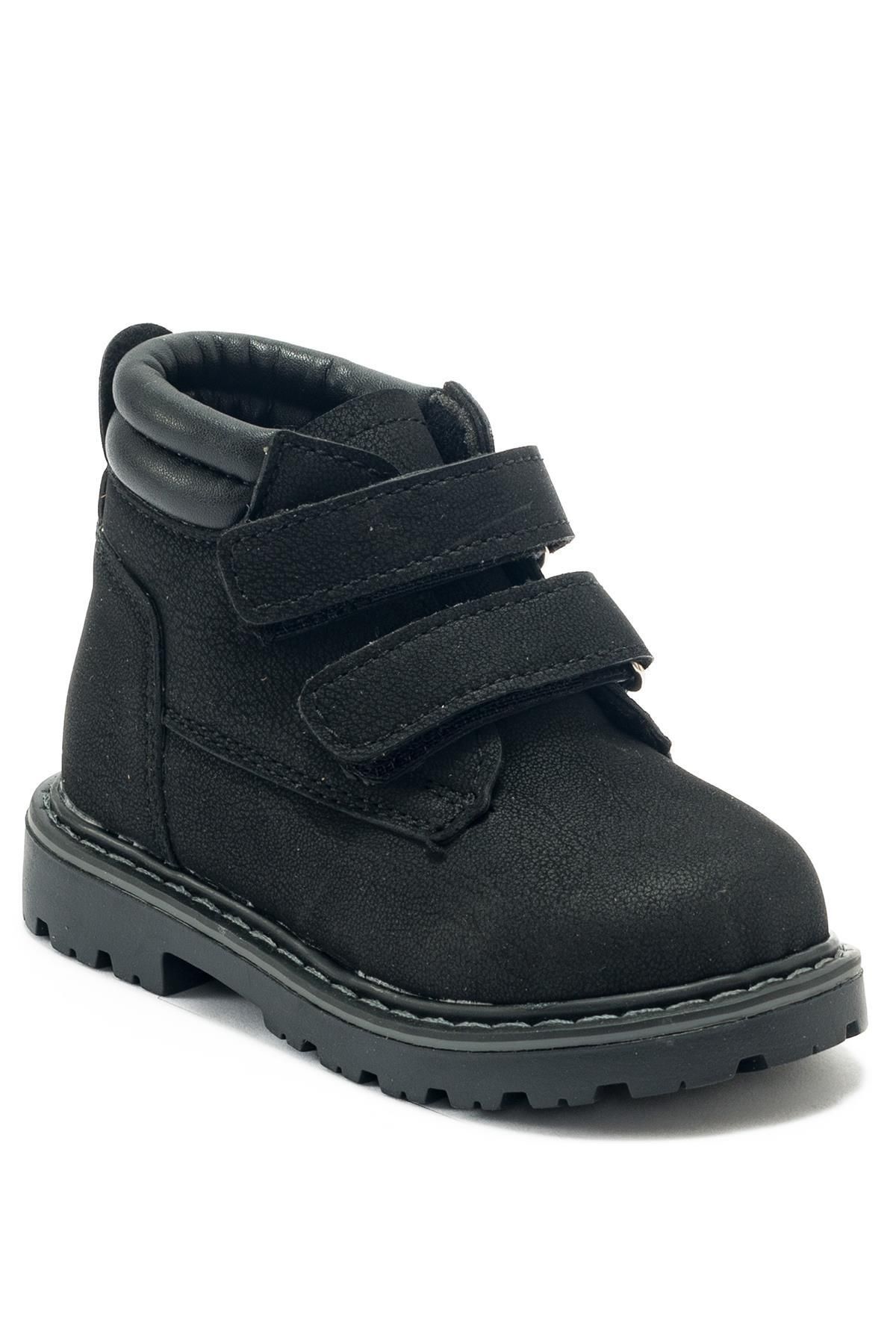sermoda Double Velcro Non Slip Thick Sole Baby Snow Boots Black