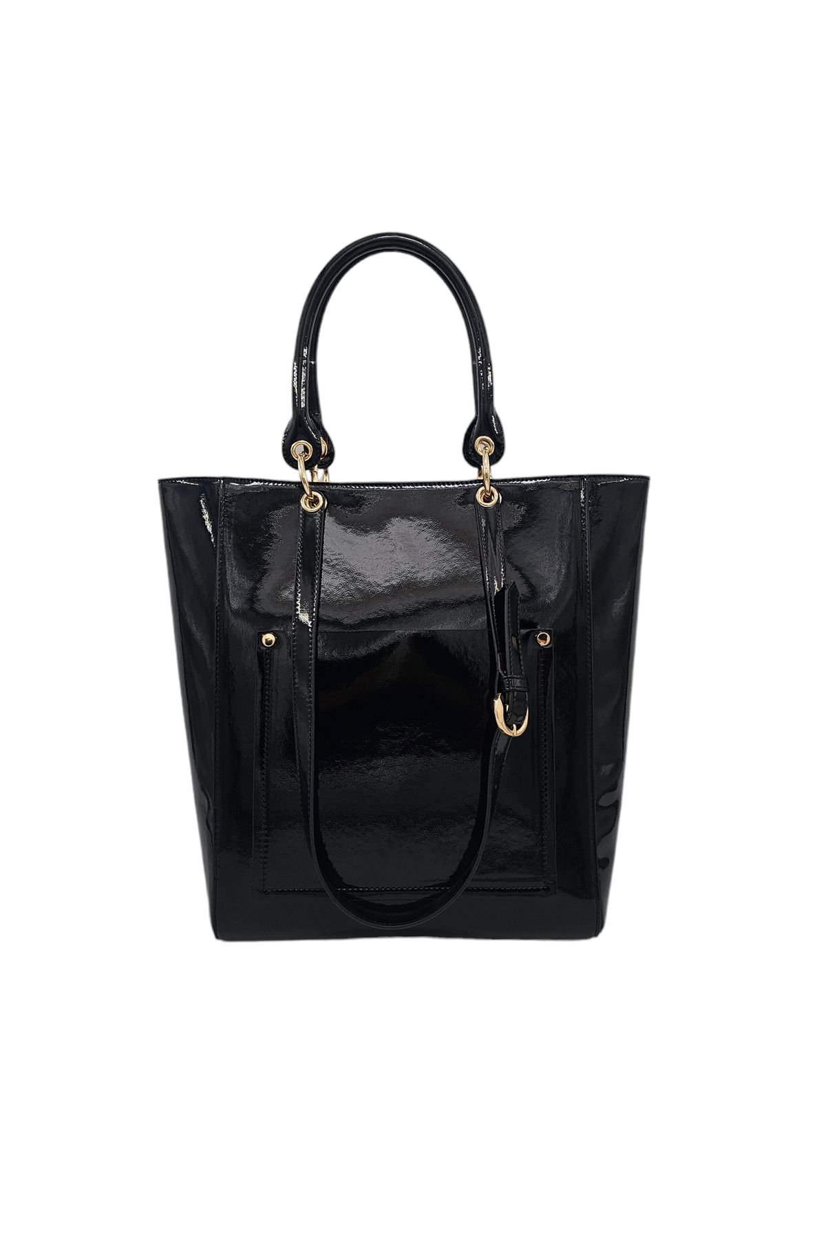 Patent leather handbag GUESS Black in Patent leather - 32636162