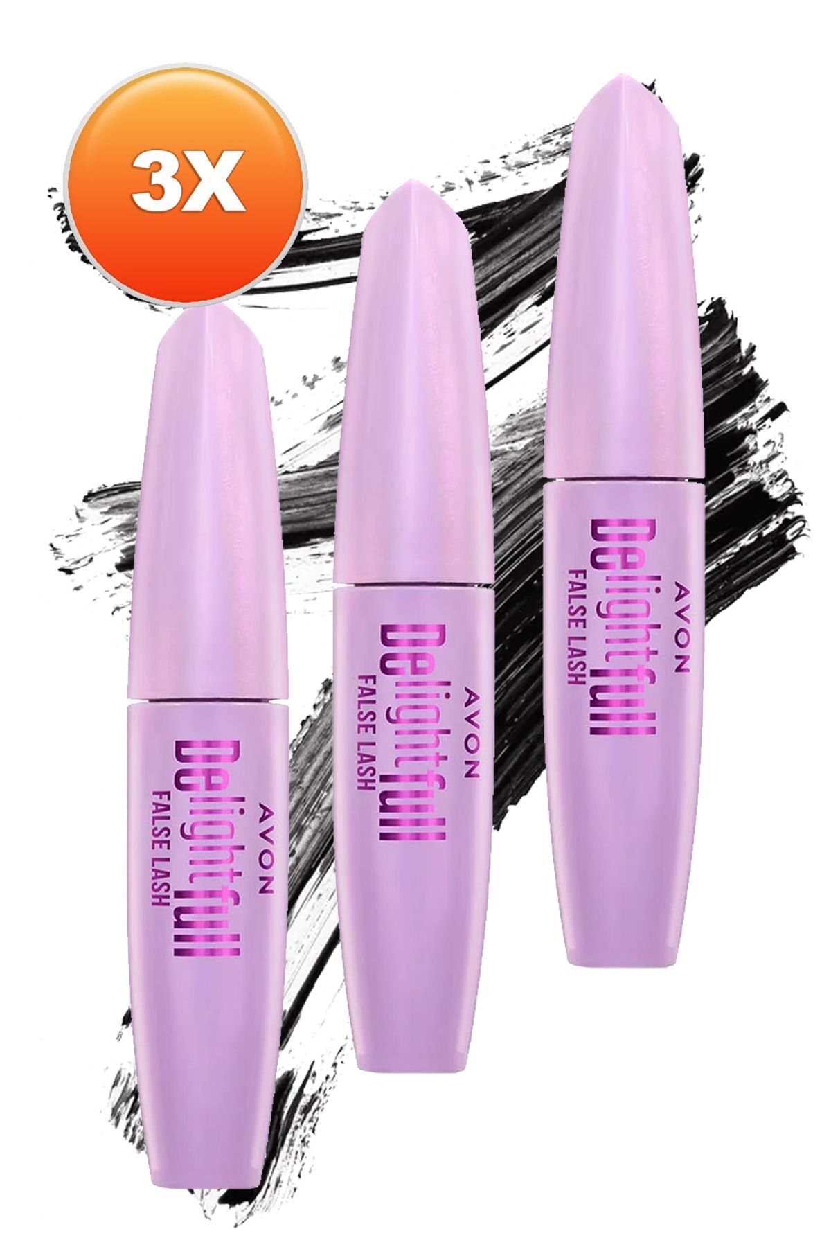 ریمل مژه دروغین Delightfull 10 میلی لیتر. مشکی ترین ست سه گانه مشکی Avon