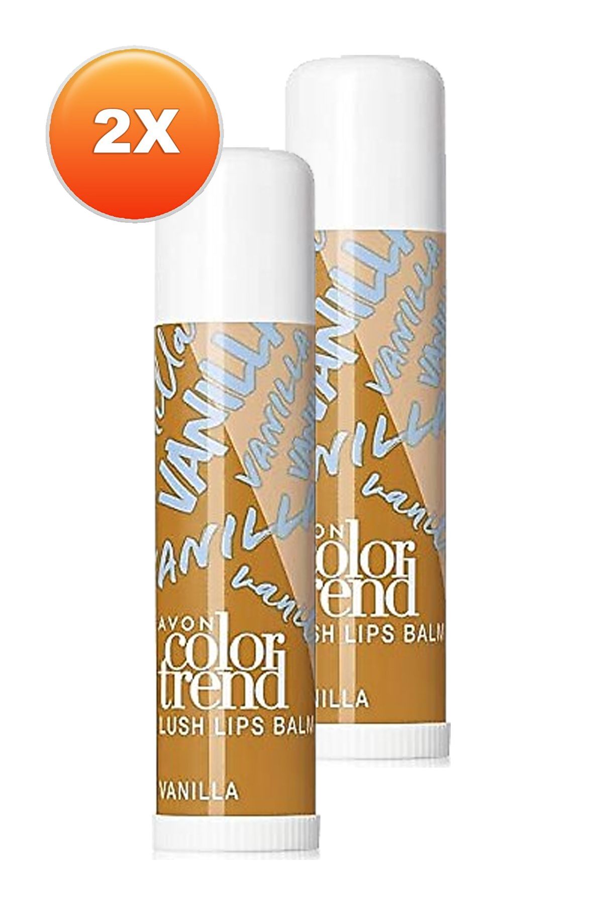 بالم لب رنگ ترند شاداب Spf15 - ست دوتایی وانیلی Avon