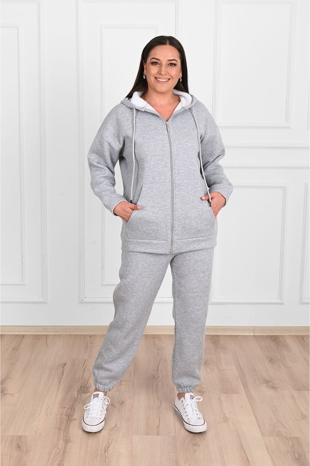 Women best sale grey sweatsuit