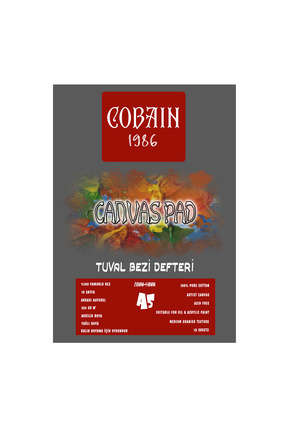 Bordosanat Cobain Kanvas Pad Tuval Bezi Defteri A5 (224GR GESSOLU) Ölçü Seçen...