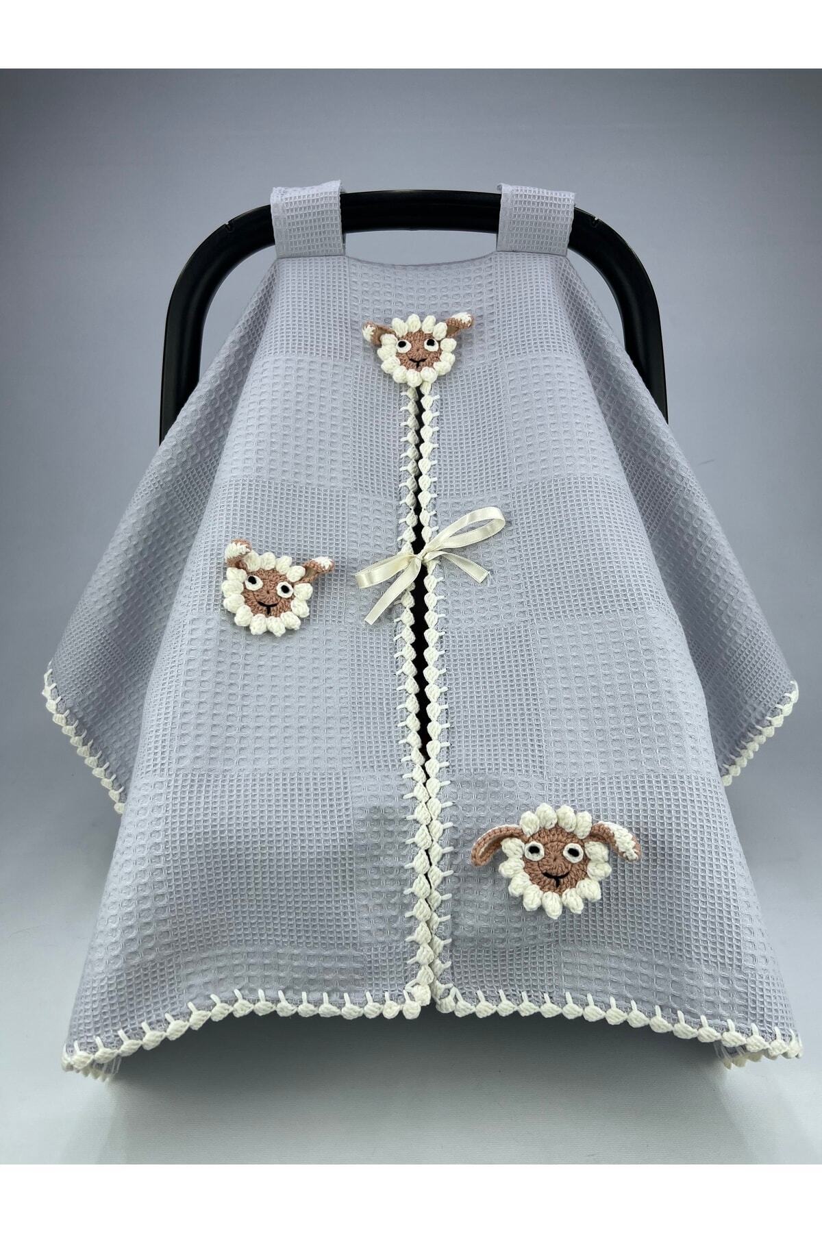 Atölye Eda Exclusive El Işi Kuzulu Pike Puset Örtüsü fotoğrafı 3 (önizleme)