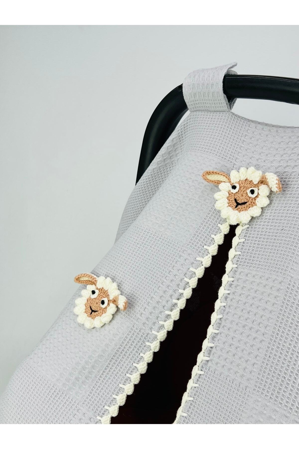 Atölye Eda Exclusive El Işi Kuzulu Pike Puset Örtüsü fotoğrafı 5 (önizleme)