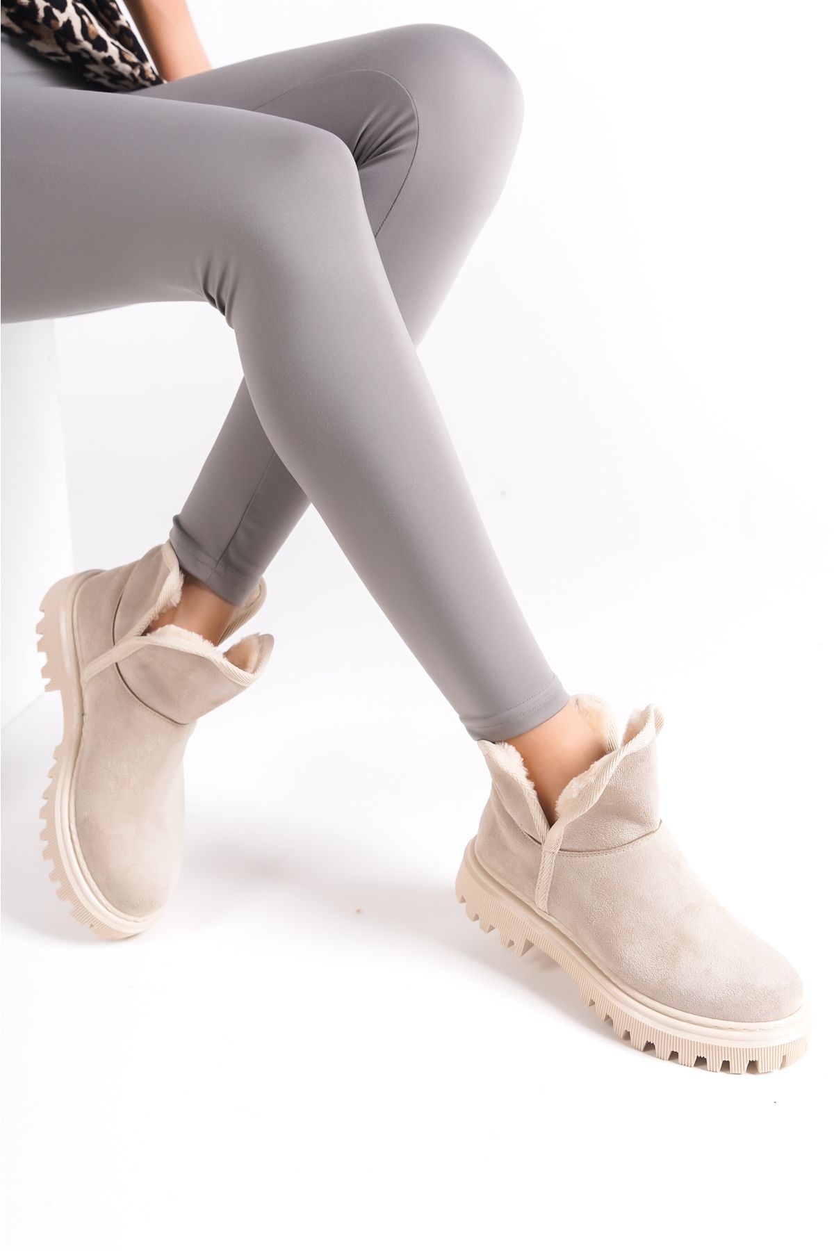 Larina faux fur heeled boots on sale