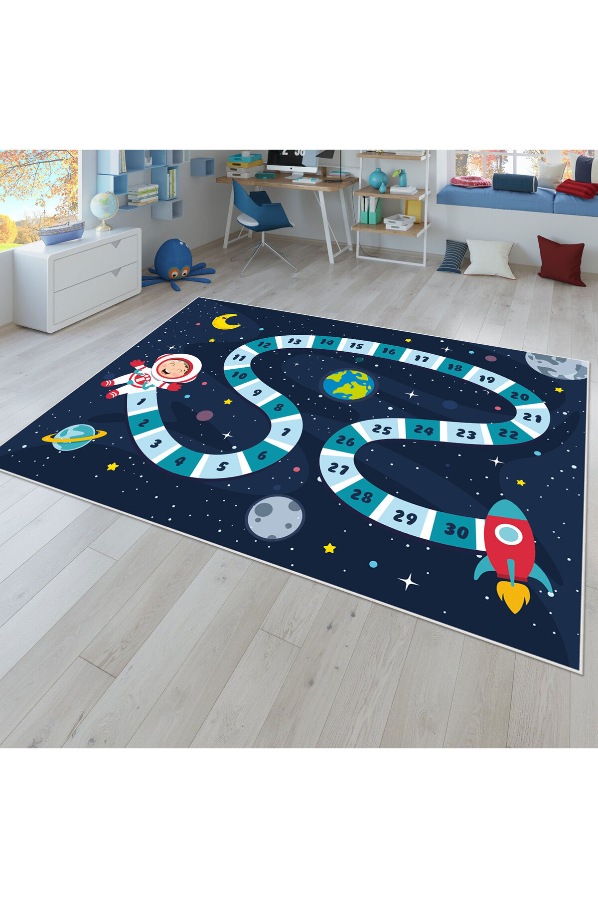 FABBHOME Dijital Baskı Kaymaz Taban Makinede Yıkanabilir Çocuk Odası Halısı Bebek Odası Halısı fotoğrafı 2 (önizleme)