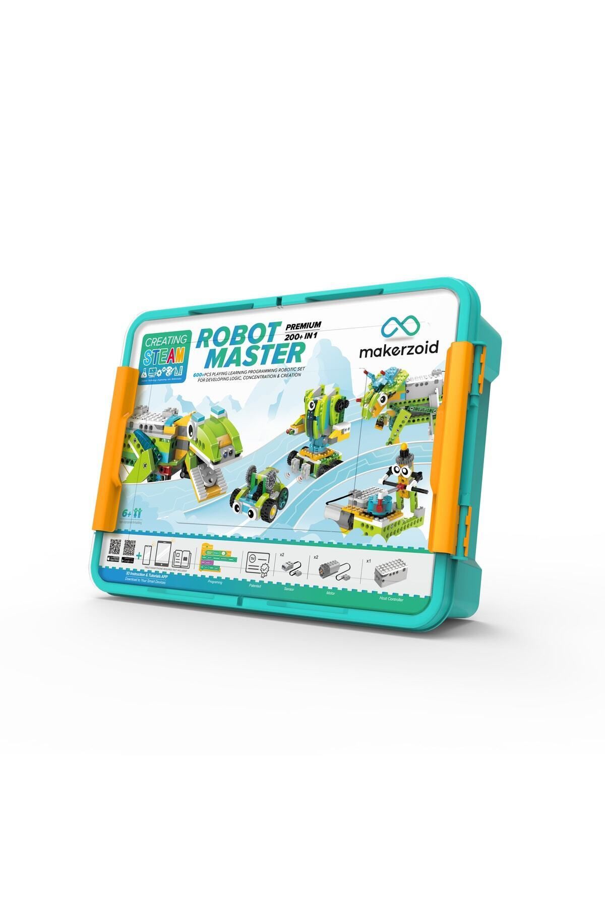 İz Atölye-Makerzoid, Robot Master Premium, Robotic Coding Set / 600 Pieces, 200 Different Robots 1