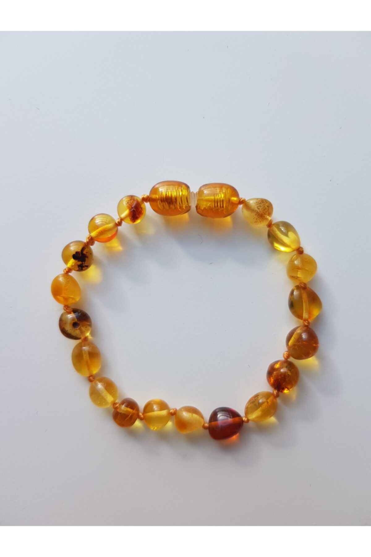 Kehribar Sarayı Damla Kehribar 16 Cm Karamel Renk Çocuk Bileklik Sertifikalı ZN10851