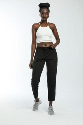 Kadın Siyah Keten Pantolon 0121212