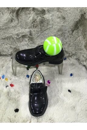 Erkek Çoçuk Siyan Rugan Bantlı Klasik Ayakkabı 000086
