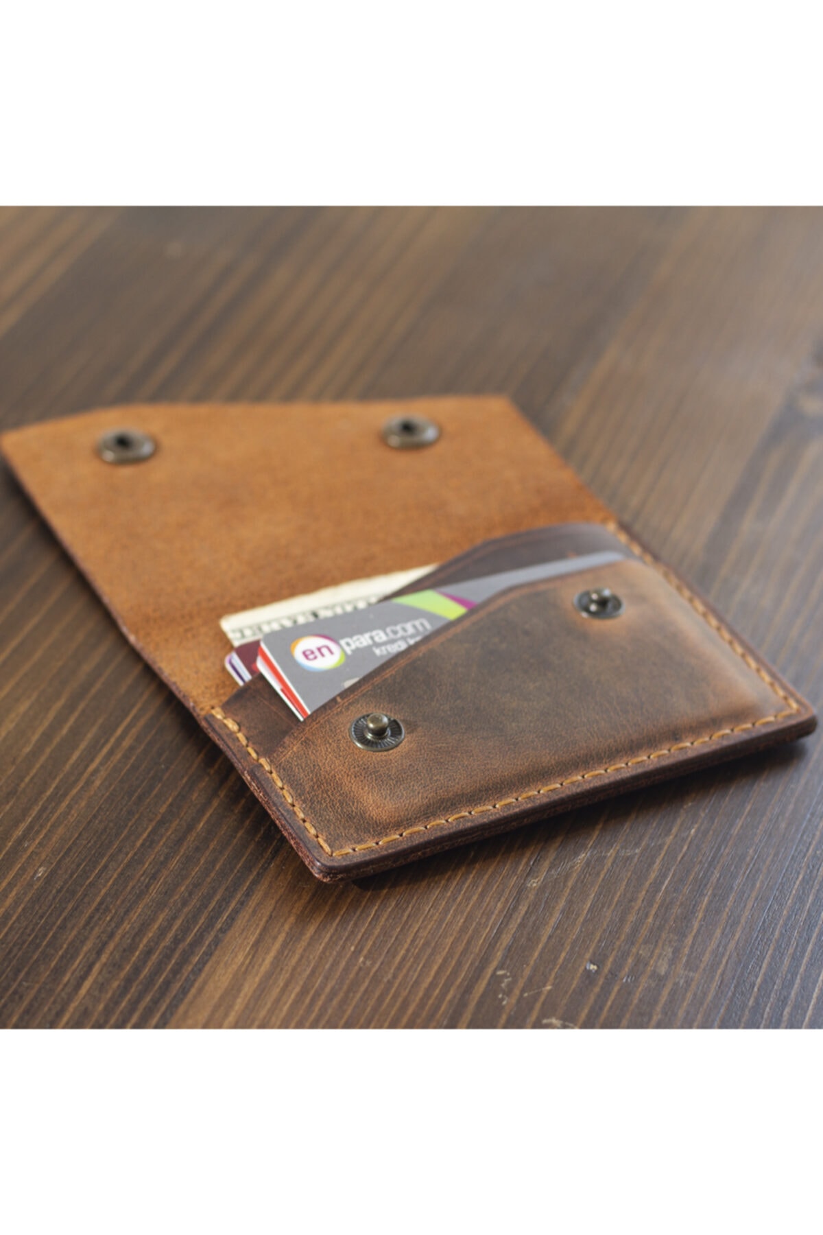 کیف پول مردانه قهوه ای Hi Leather | HLRİSUS01 اورجینال - تصویر 3