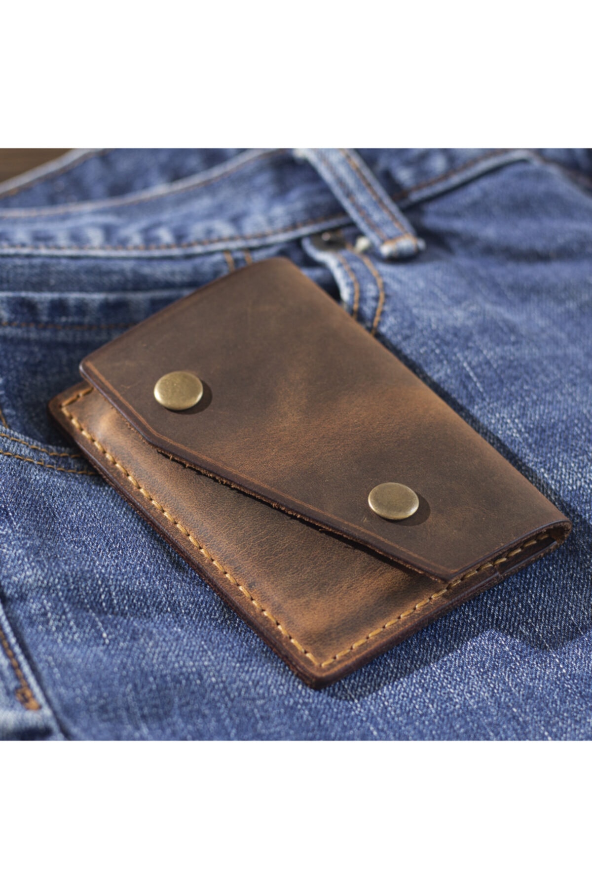 کیف پول مردانه قهوه ای Hi Leather | HLRİSUS01 اورجینال - تصویر 5