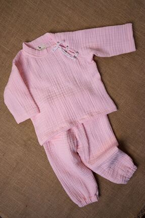Bebek 4 Kat Müslin Pijama Takımı MJ17