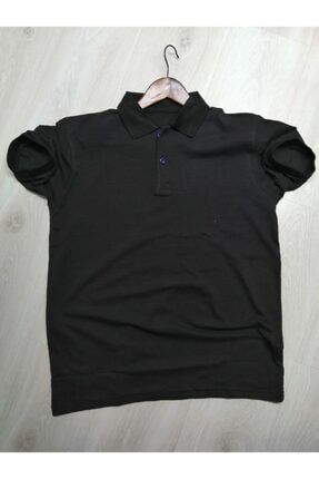 Erkek Siyah Polo Yaka Pamuk Pike T-Shirt 1984700