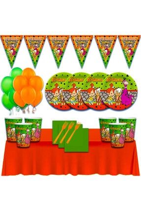 The Flintstones Bambam Ve Çakıl 24 Kişilik Doğum Günü Parti Süsleri Malzemeleri Seti pktd0003