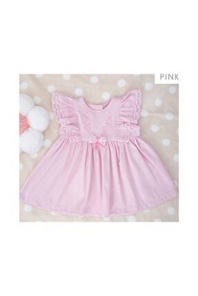 Pembe Günlük Kız Bebek Elbise BBW12358