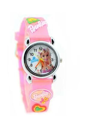 Barbie Pempe Kız Çocuk Analog Kol Saati 3d Silikon Kordon BARBIEACIKPEMBE