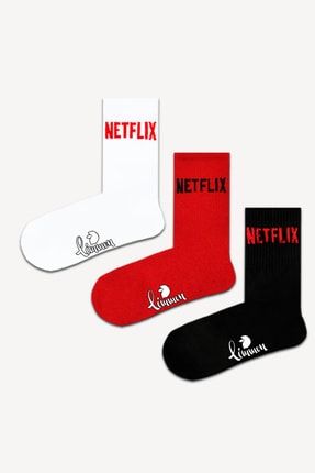 Netflix Kolej Atletik Çorap 3'lü Set S7691