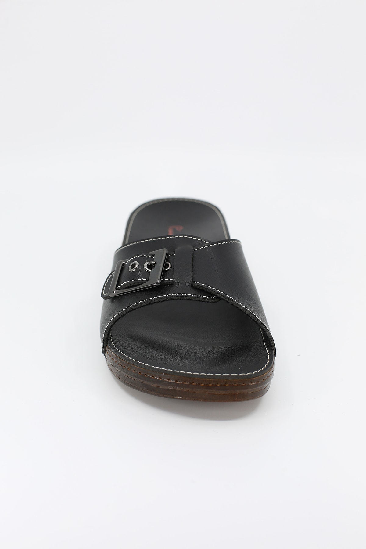 دمپایی Pierre Cardin پیر کاردین تخت مشکی زنانه PC-6784 اورجینال - تصویر 3