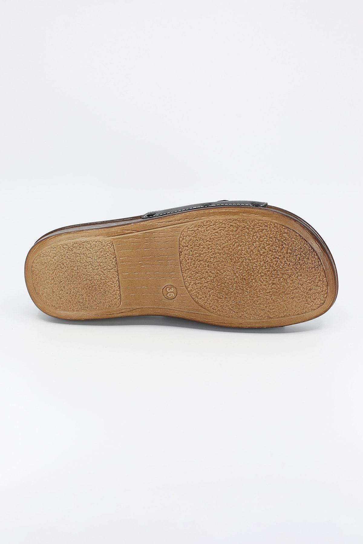 دمپایی Pierre Cardin پیر کاردین تخت مشکی زنانه PC-6784 اورجینال - تصویر 7